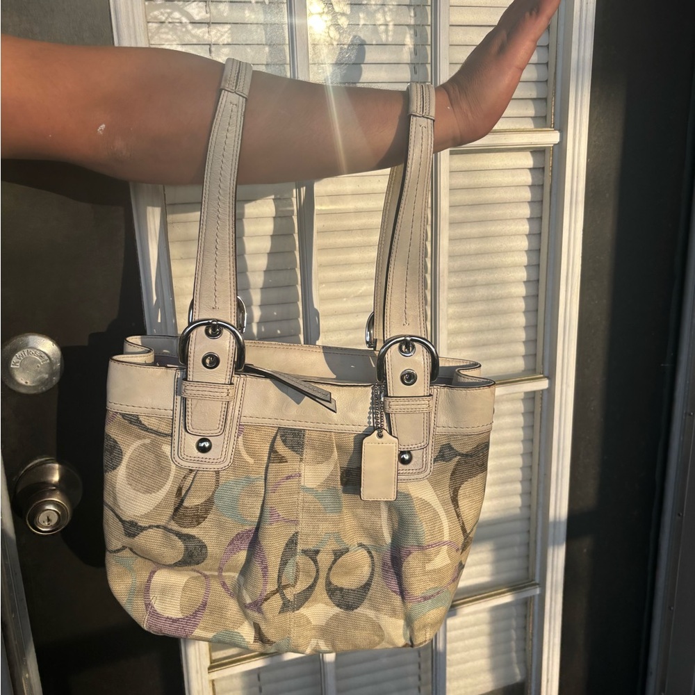 Coach Signature Canvas Tote Bag - Multicolor - Picture 5 of 11